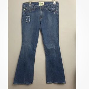 4-26 Grass Los Angeles Jeans Size 12 31 Low Rise Y2K Festival Boho flare
